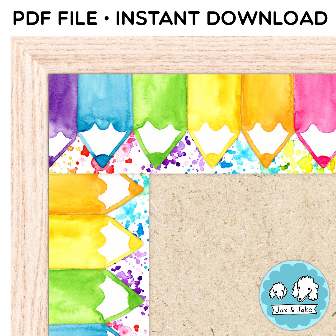 Rainbow Watercolor School Bulletin Board Borders Printable Classroom Boarders Classful Rainbow Watercolor School Bulletin Board Borders Printable Classroom Boarders Classful