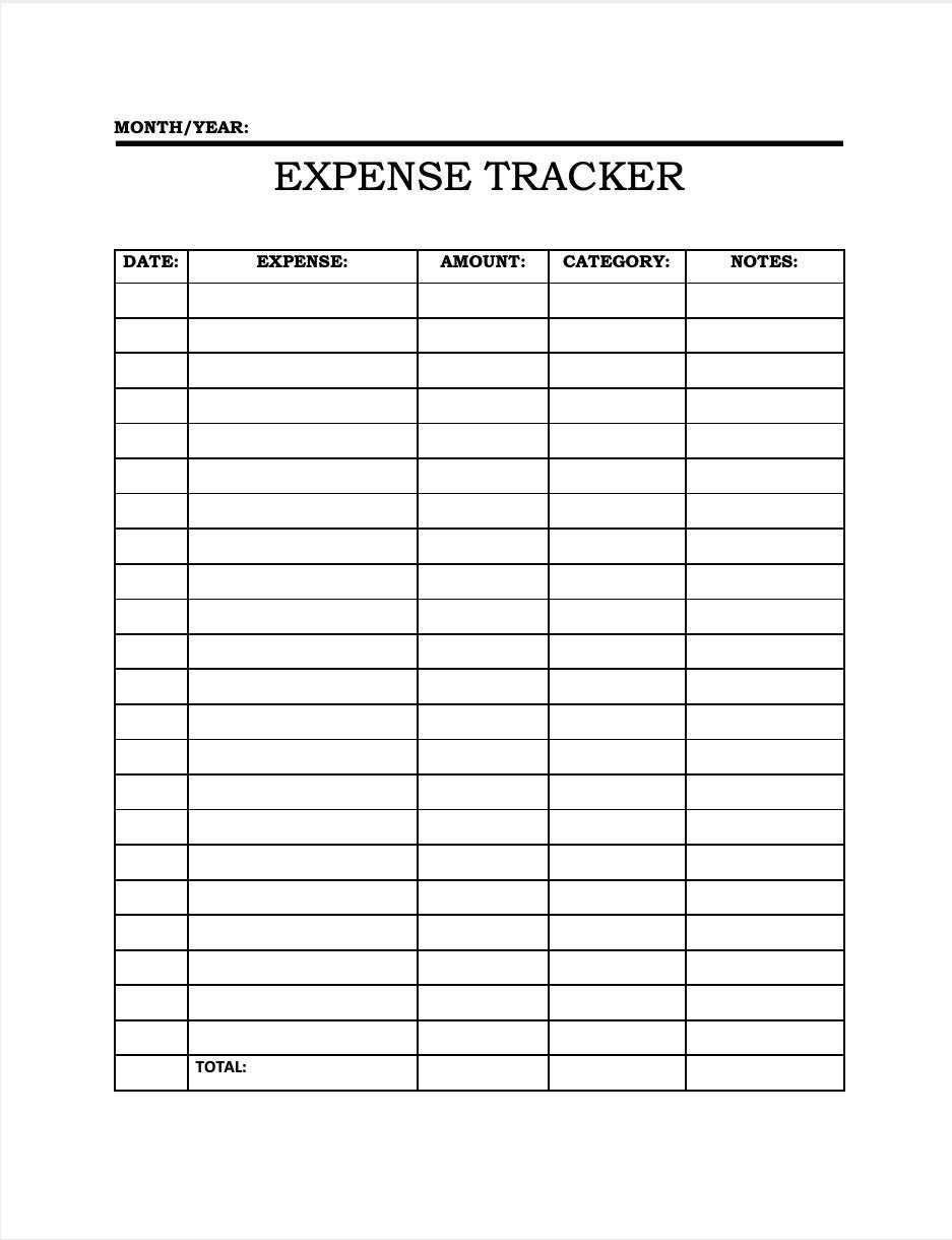 Roommate Expense Tracker Template