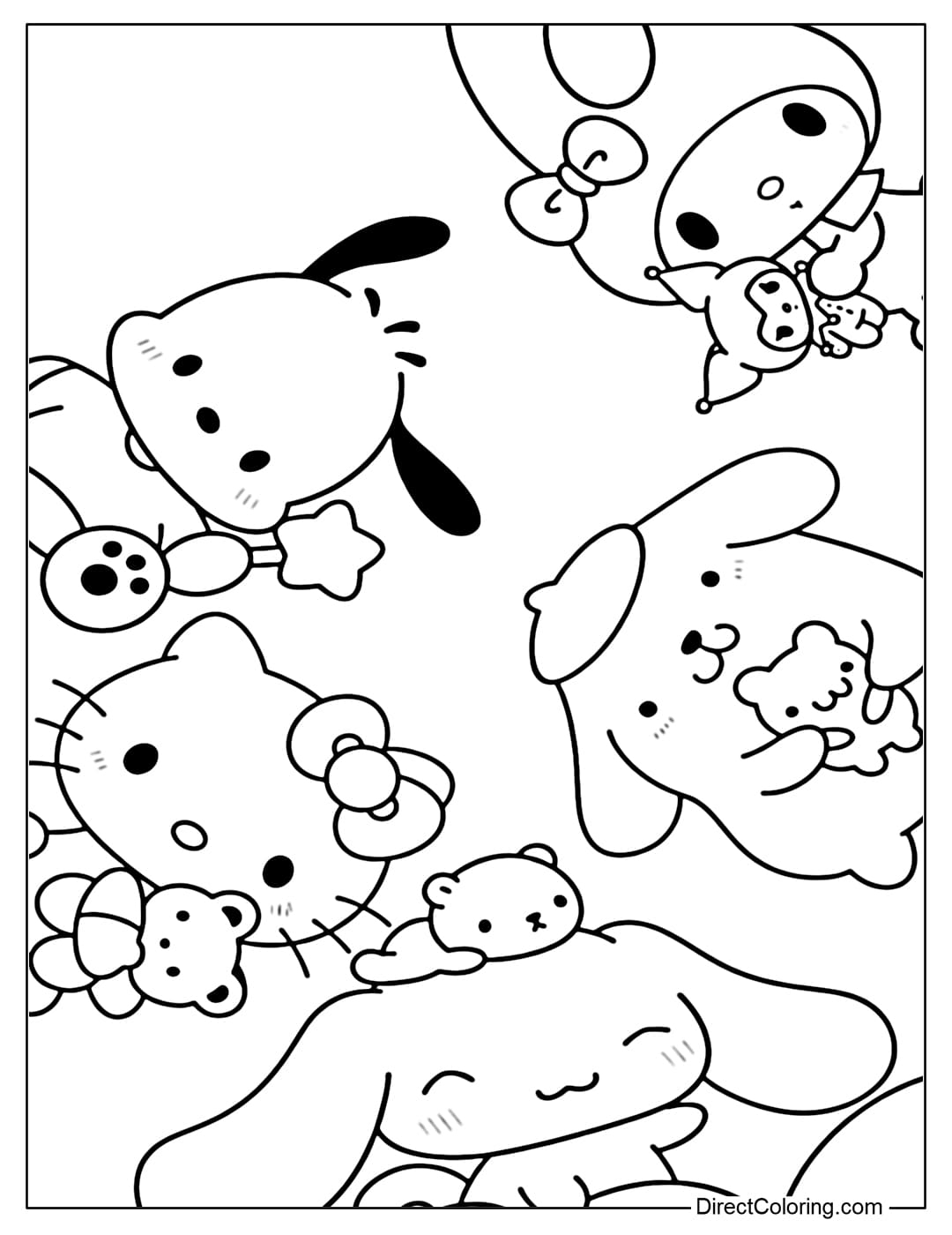 printable colouring pages hello kitty