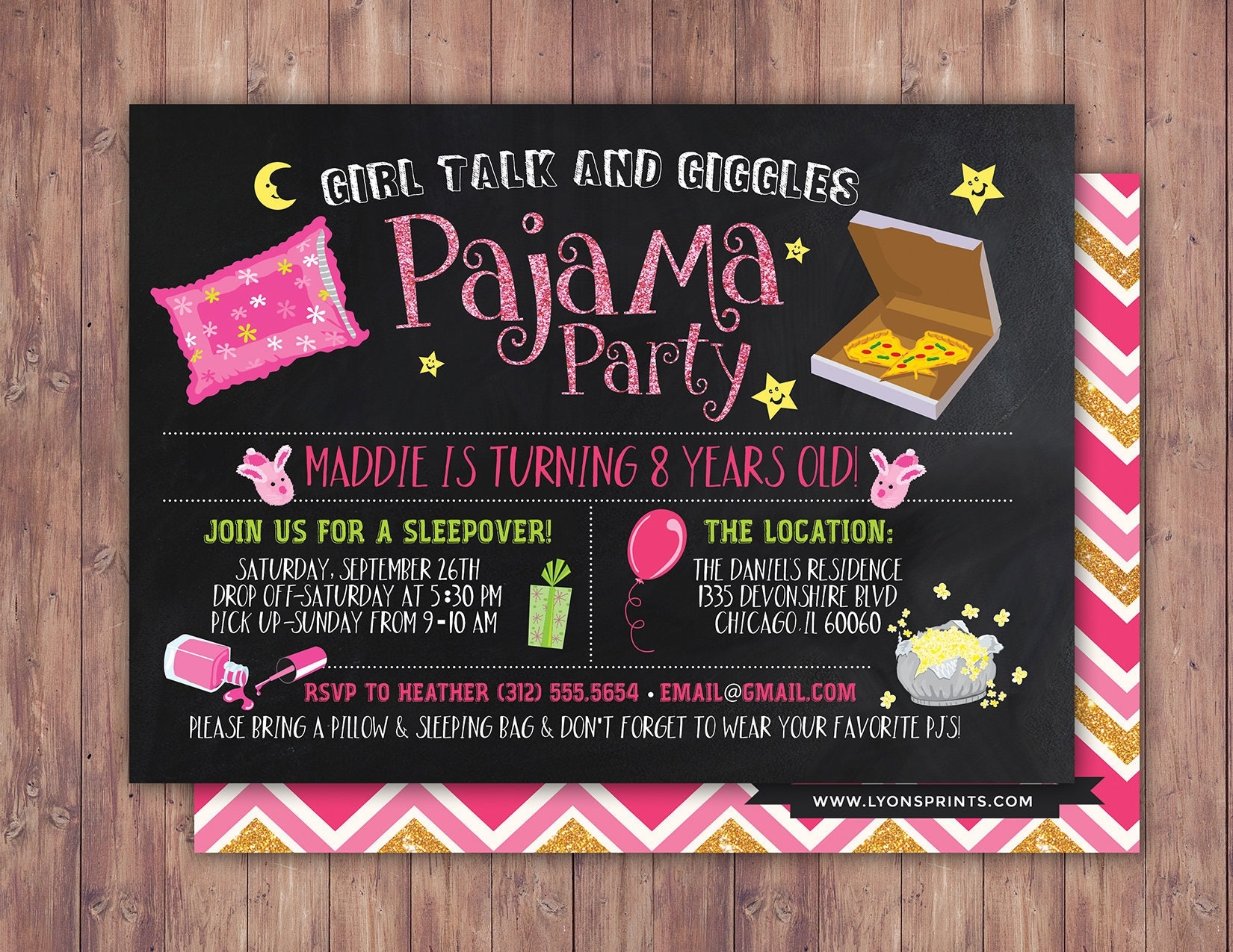 Slumber Party Invitation Pajama Party Invite Girl Slumber Party Invitations Sleepover Invitation Spa Sleepover Invitation Etsy