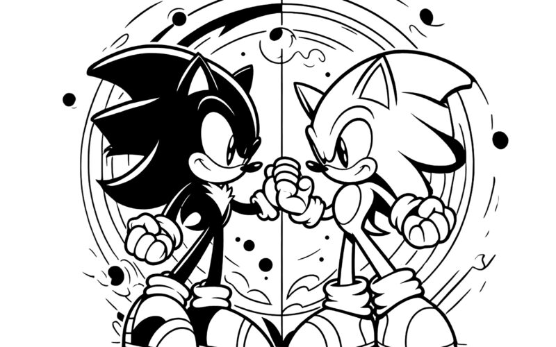 Sonic Ready To Face His Evil Alter Ego Sonic Coloring Pages