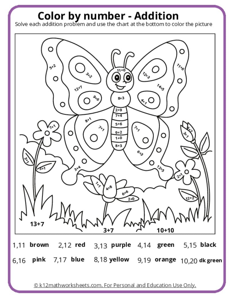 printable color by number