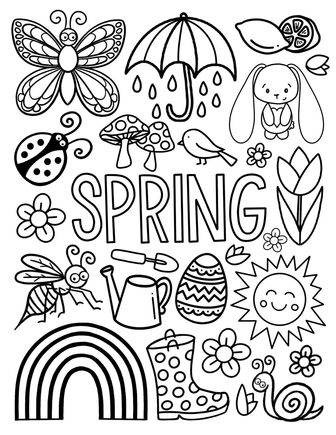 spring coloring pages printable pdf spring coloring pages printable pdf
