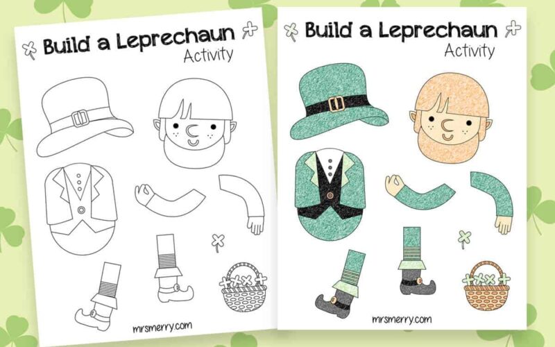 St Patrick s Day Build A Leprechaun Printable Mrs Merry