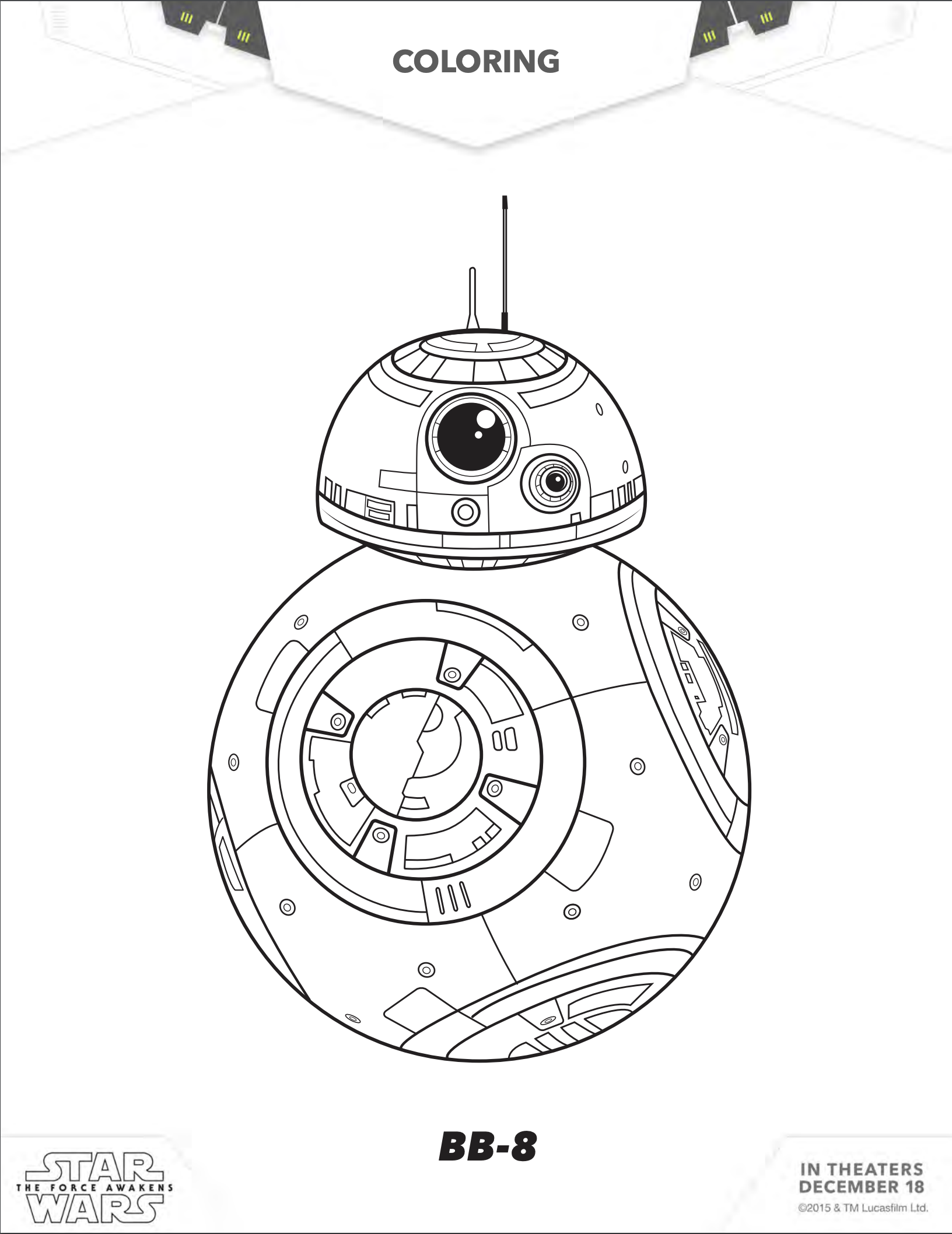 free printable star wars coloring pages