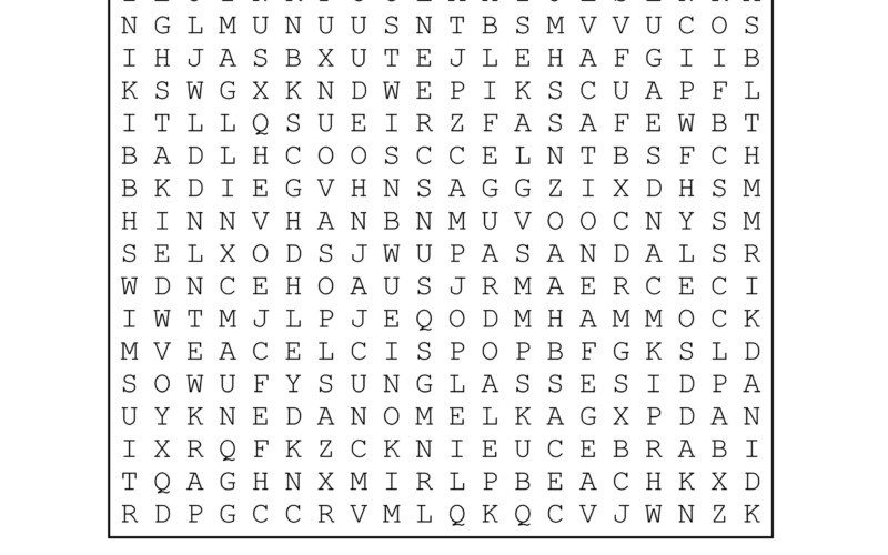 Summer Word Search Free Printable Puzzles Free Printables Lettering SVG Files Tools Apps