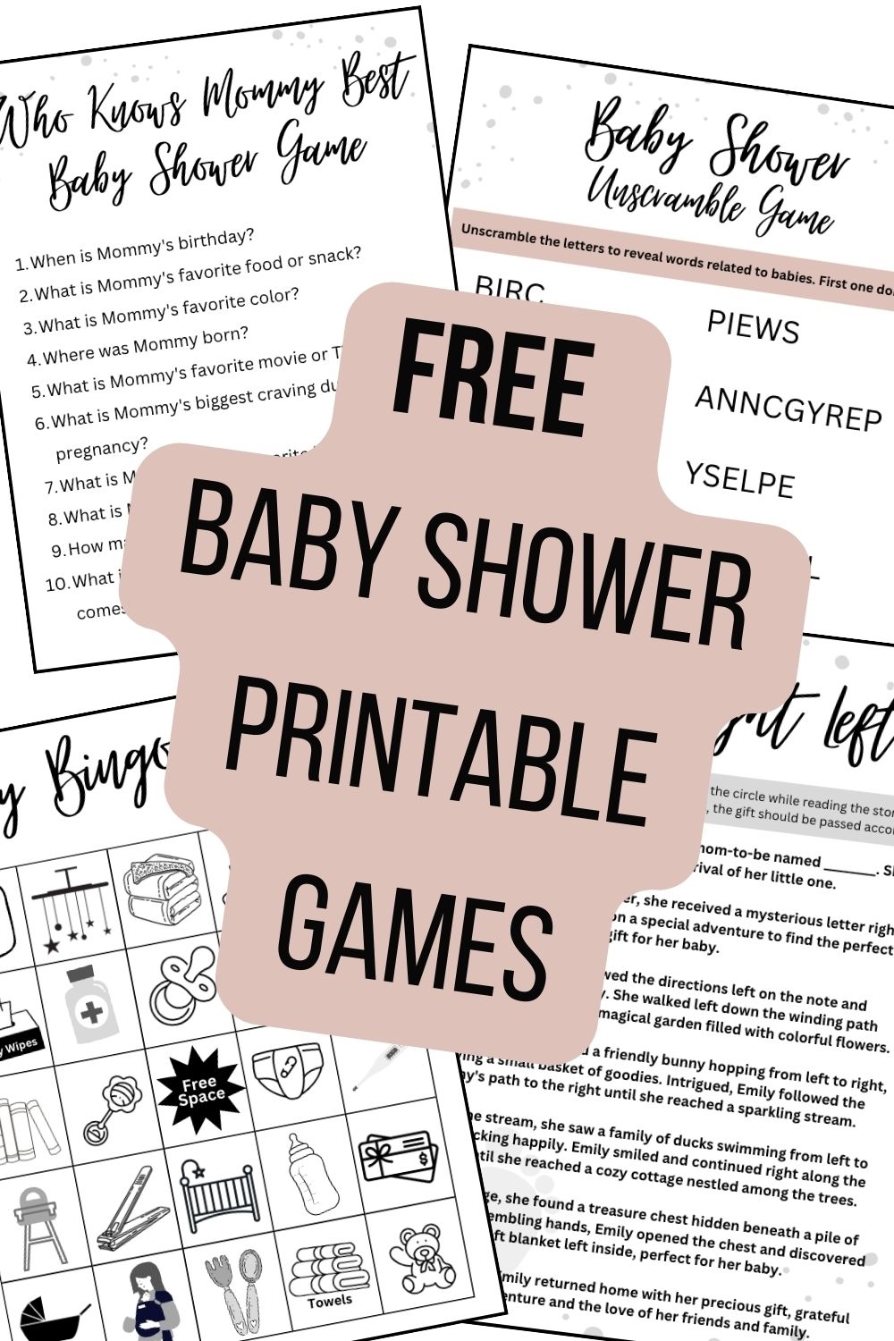 free printable baby shower games free printable baby shower games