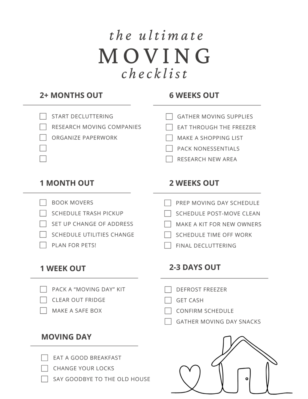 The Only Moving Checklist You Need So You Don t Forget A Thing 