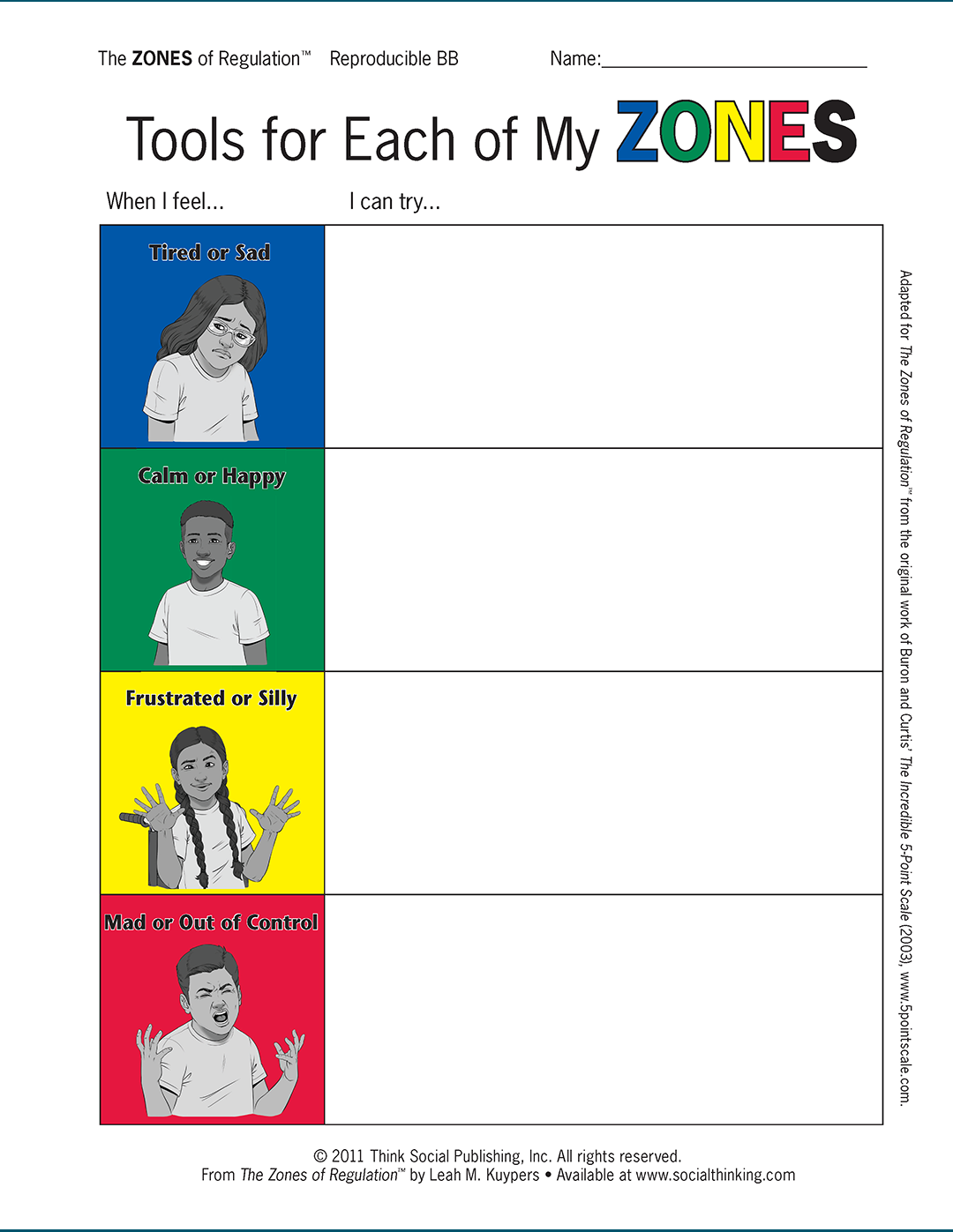 The Zones Of Regulation Free Stuff