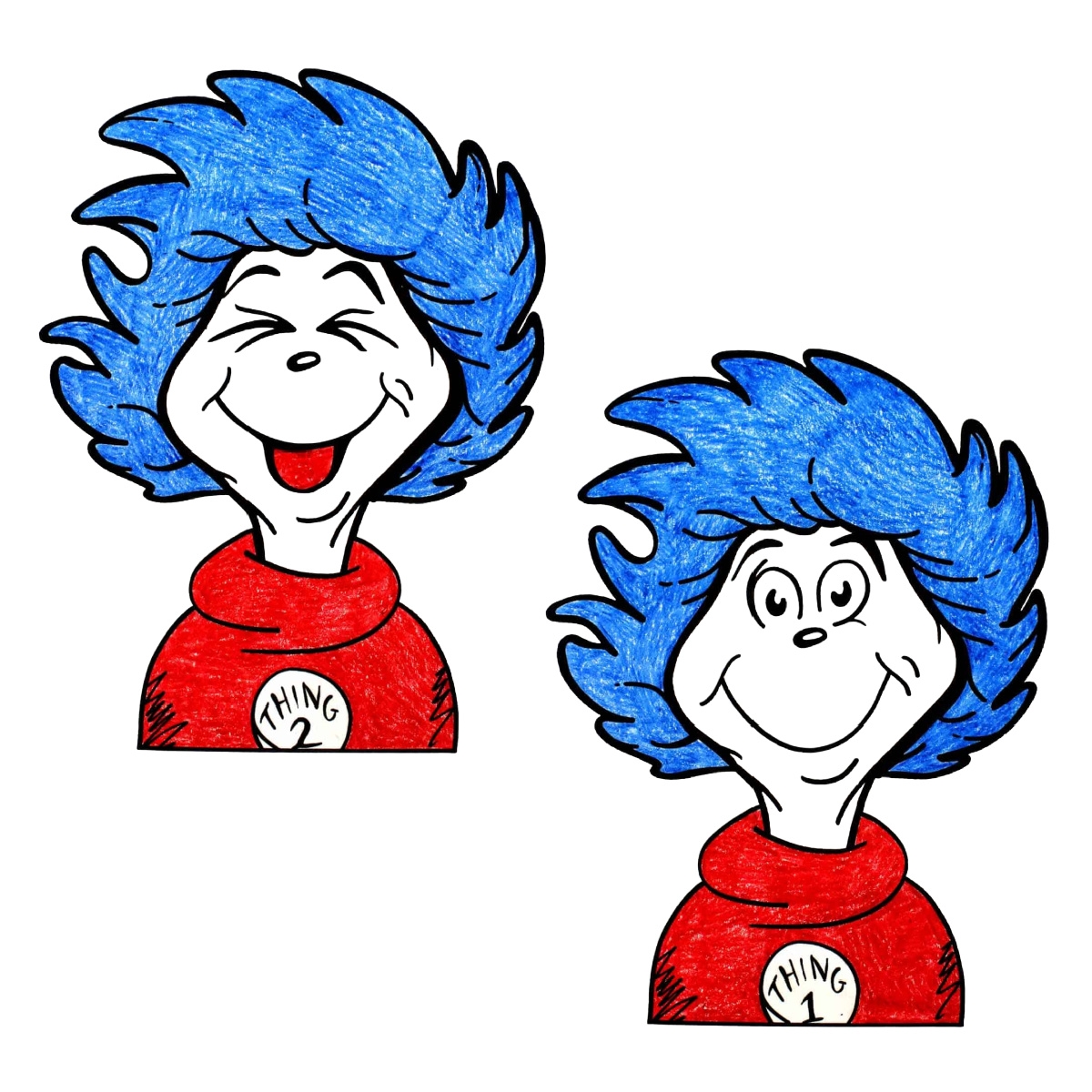 thing 1 and thing 2 printable