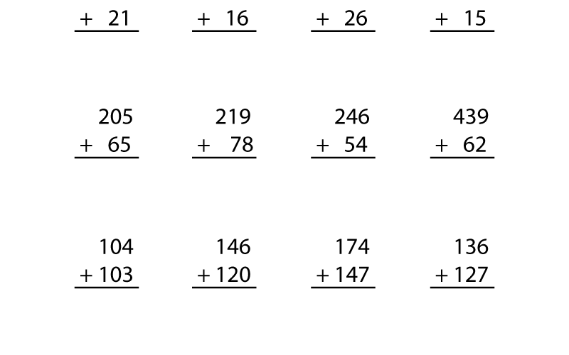 Third Grade Addition Worksheet