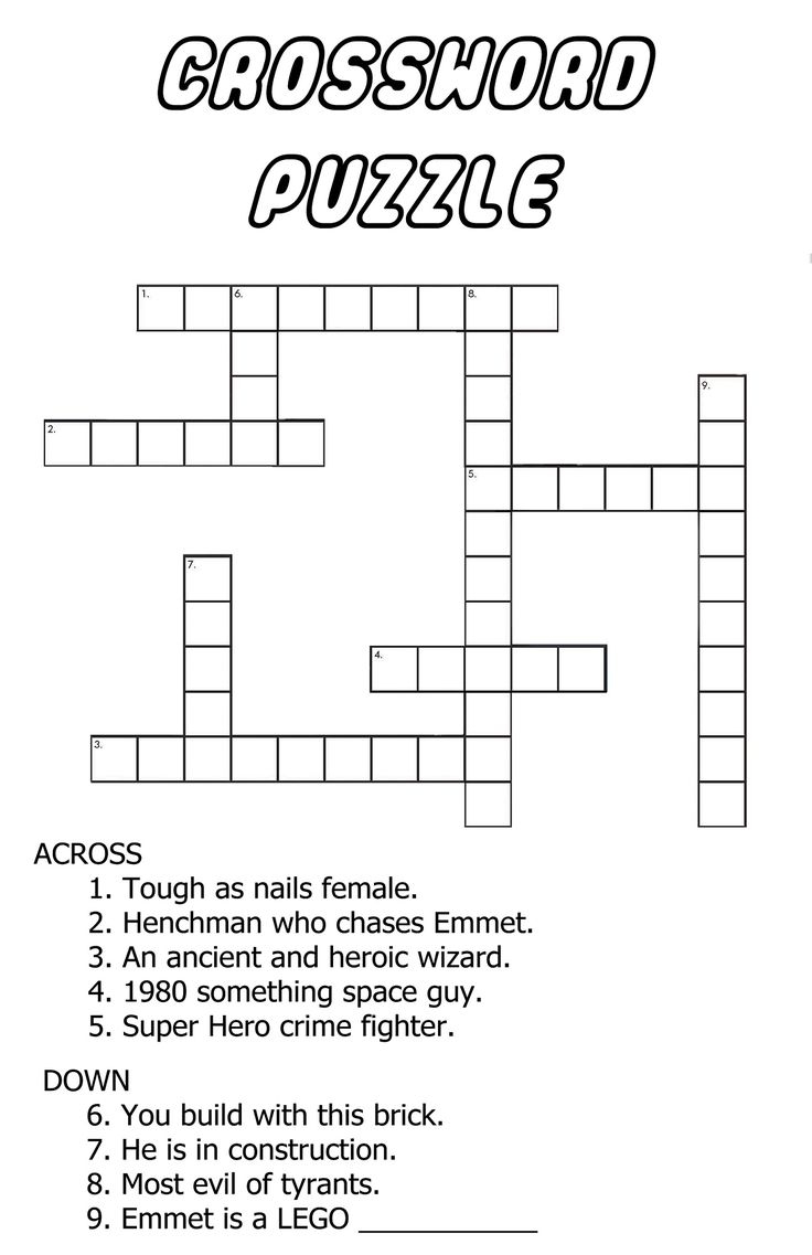 easy crossword puzzles printable