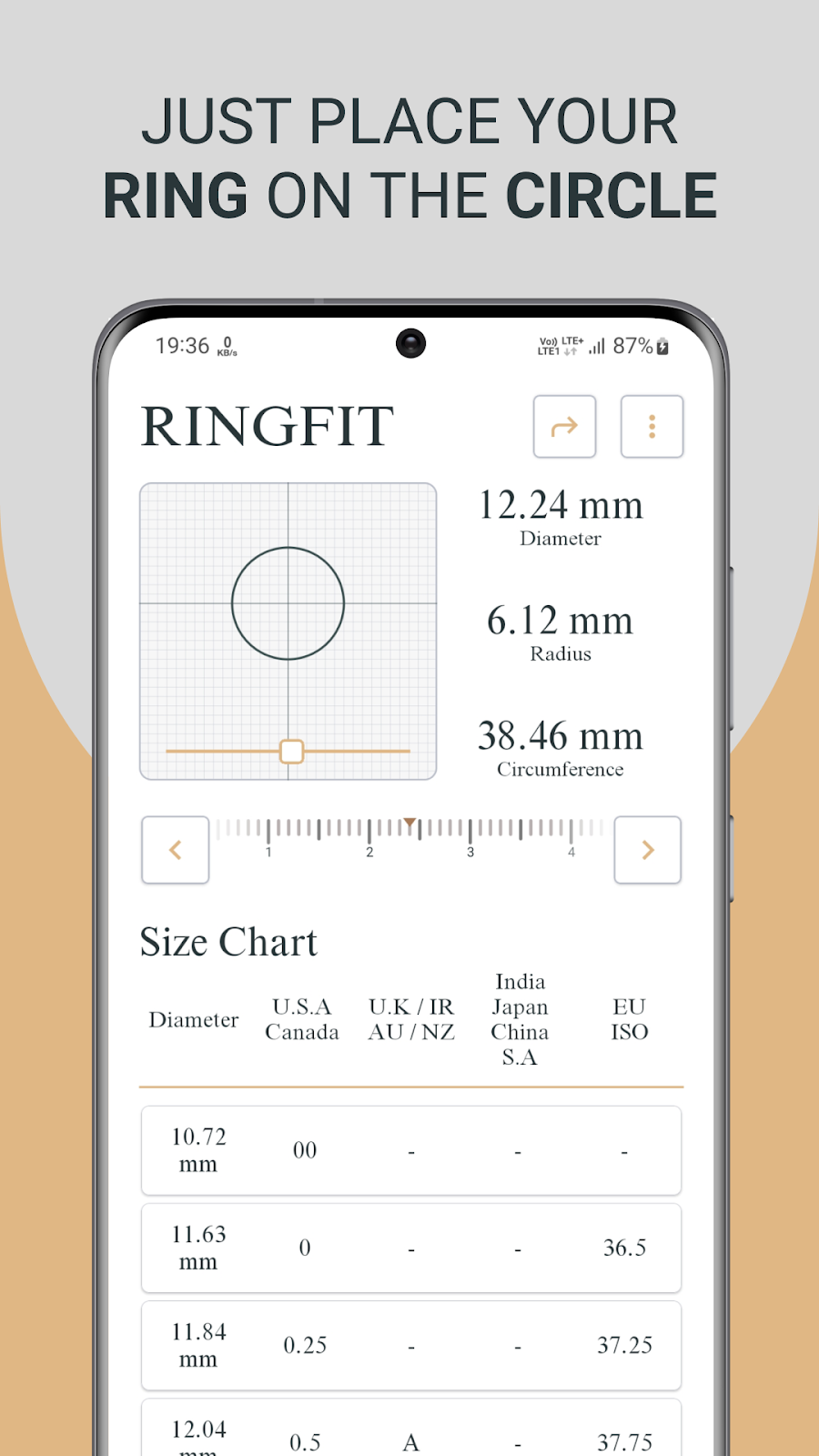 Virtual physical ring size tools Virtual physical ring size tools