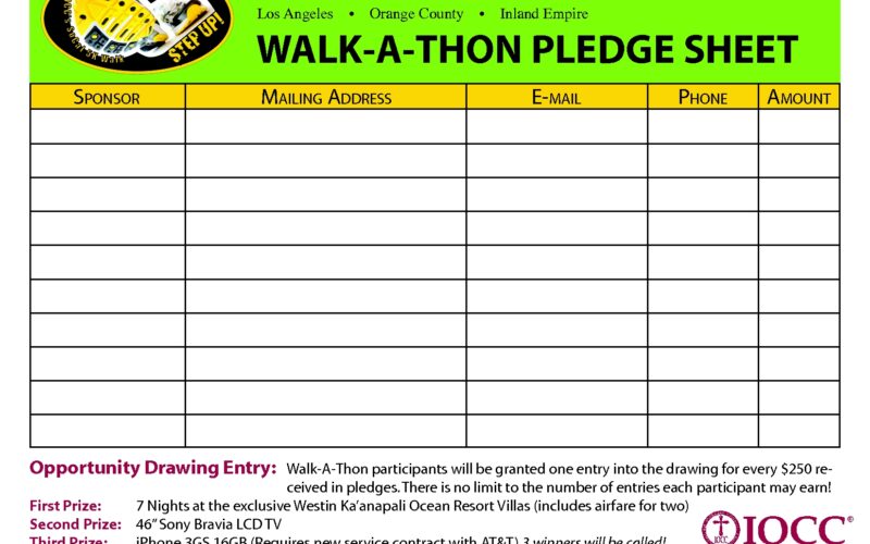 Walk A Thon Fundraiser Template