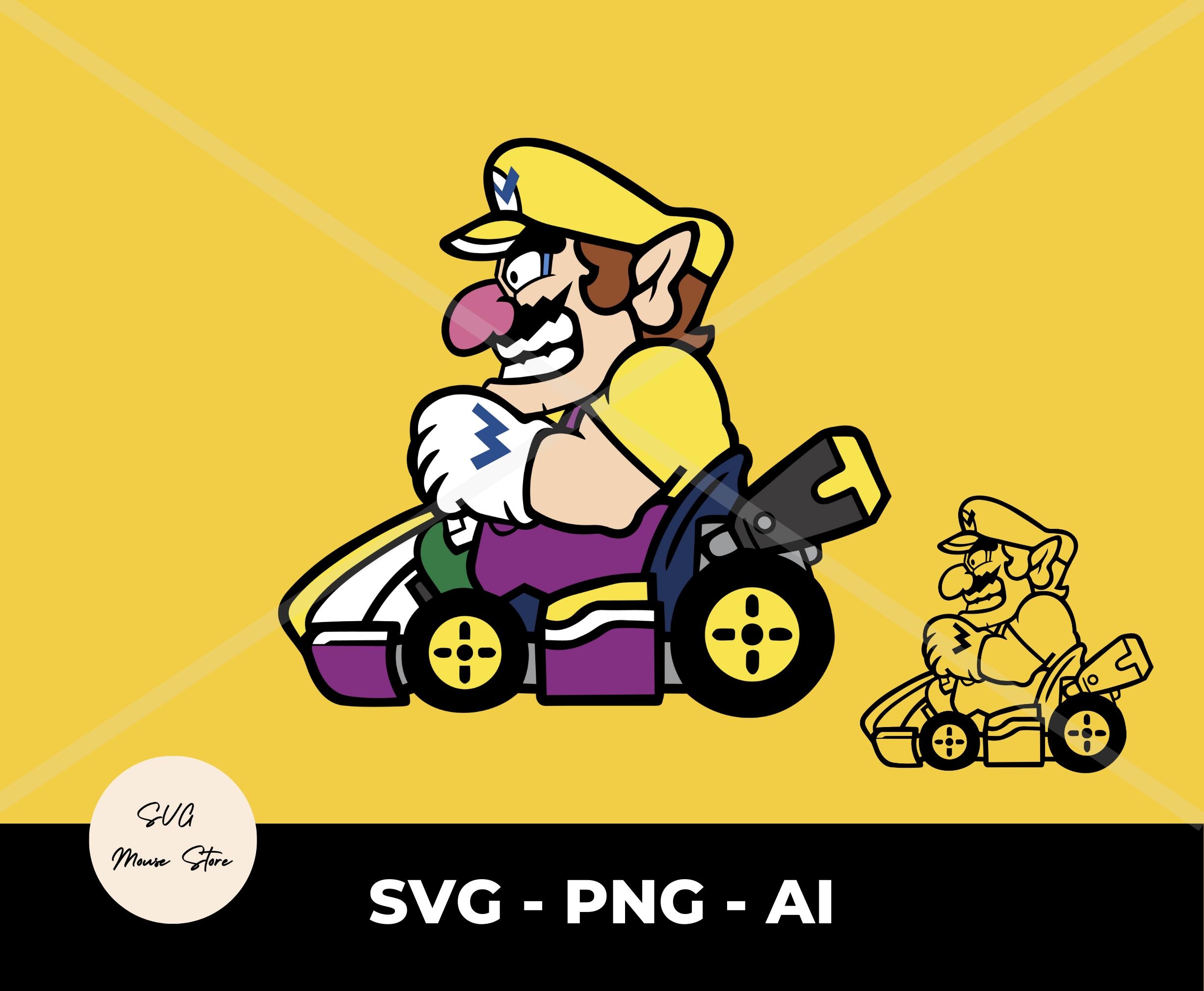 wario mario kart free printable