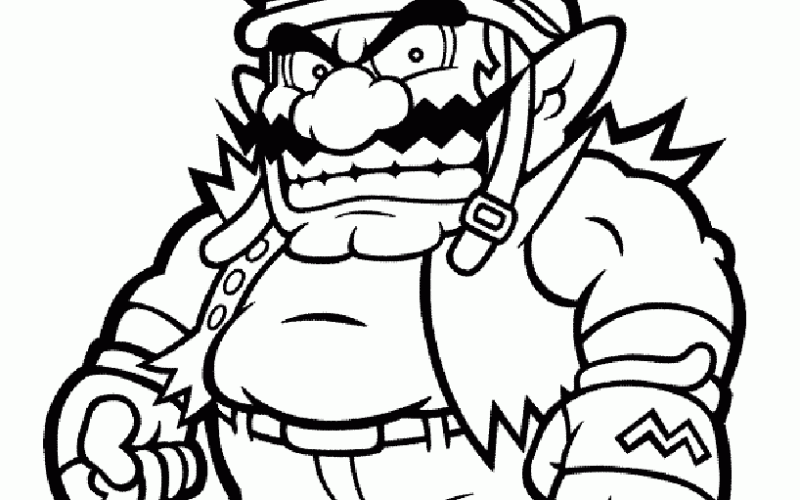 Wario Super Mario Bros Coloring Pages