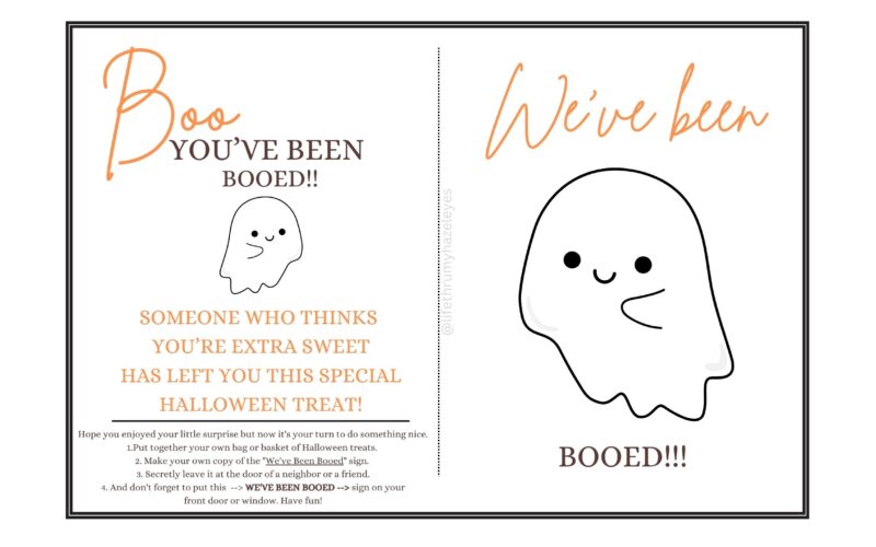YOU HAVE BEEN BOOED FREE PRINTABLE Life Thru My Hazel Eyes