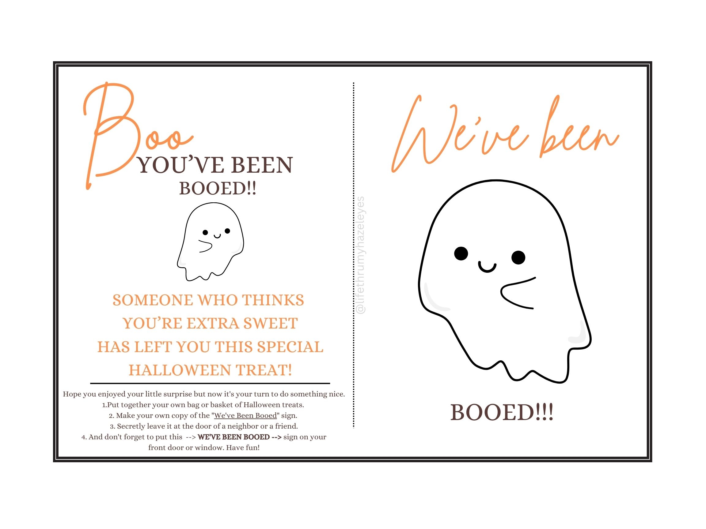 YOU HAVE BEEN BOOED FREE PRINTABLE Life Thru My Hazel Eyes
